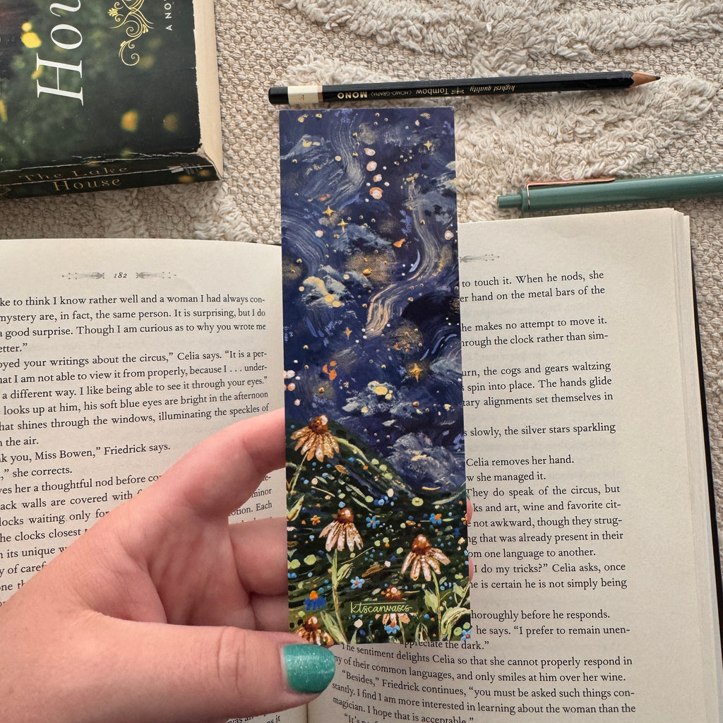 Moonlit Garden Double Sided Bookmark