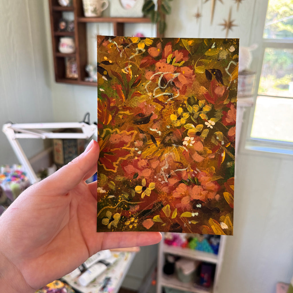Original Fall Foliage Florals Art Paper No. 7