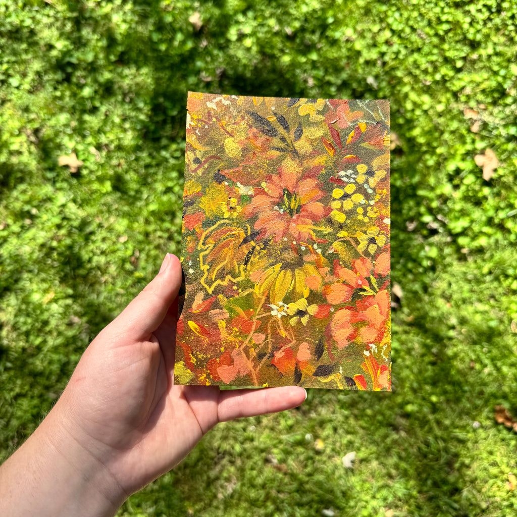 Original Fall Foliage Florals Art Paper No. 9