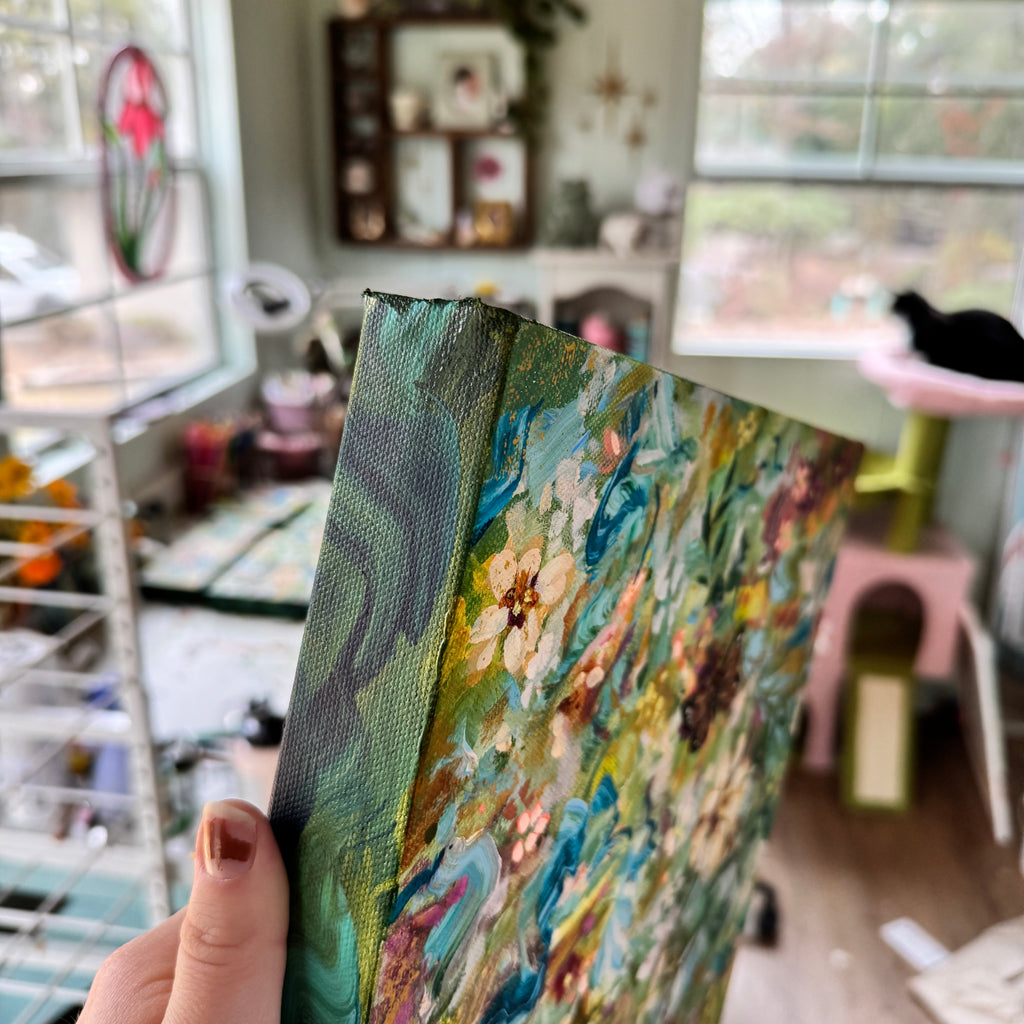 Butterfly Garden Original Painted Canvas #1