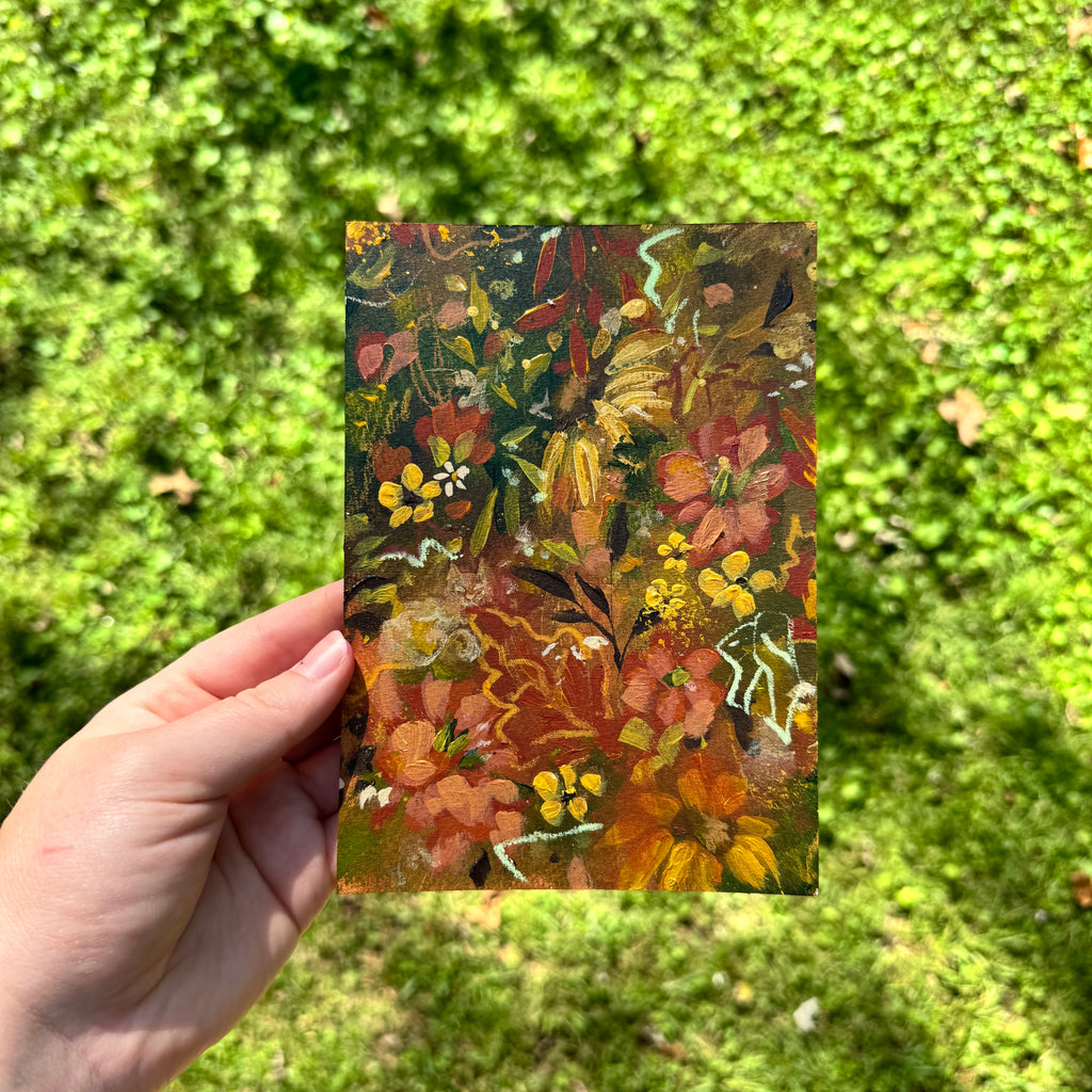 Original Fall Foliage Florals Art Paper No. 6