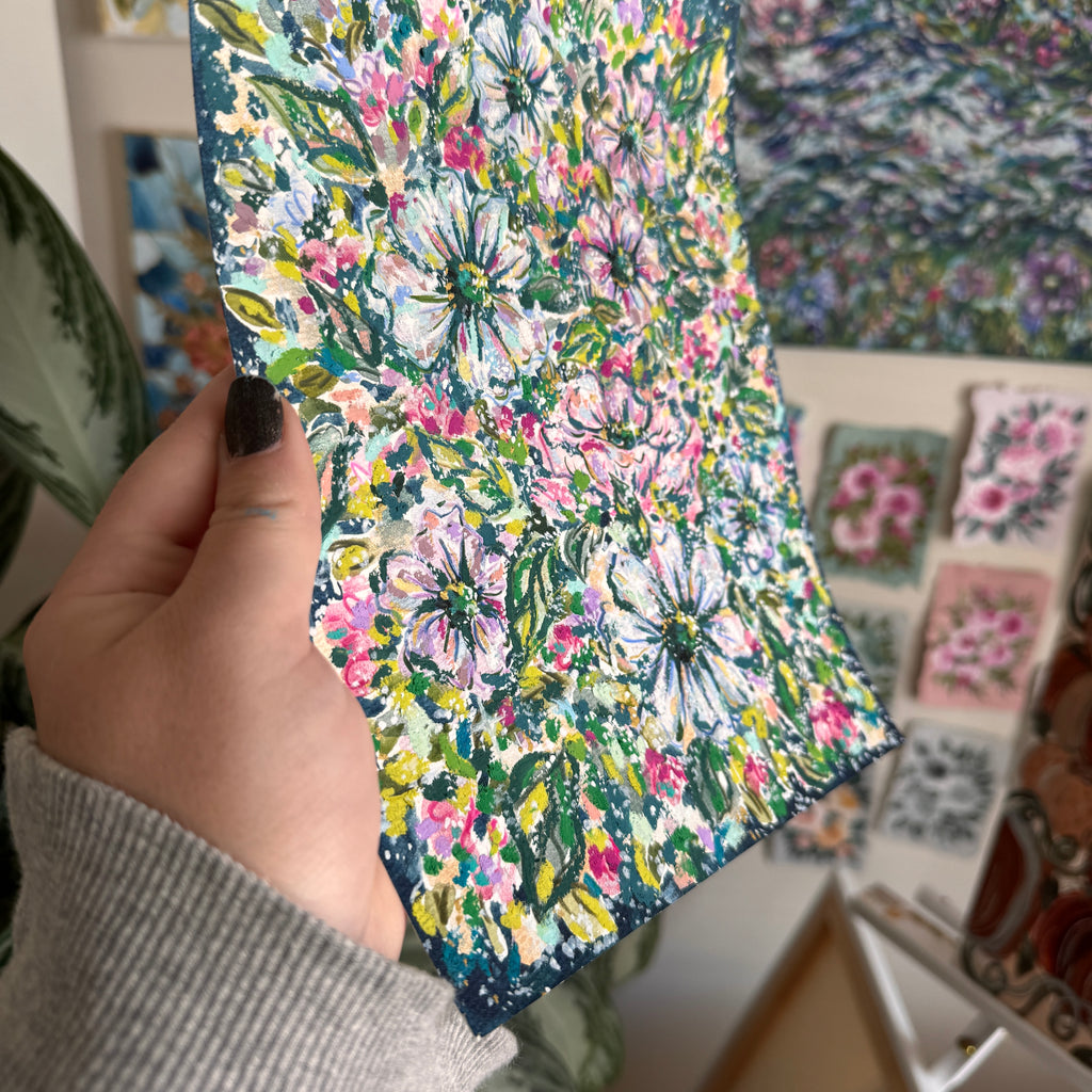 Floral Original Painted Art Paper No. 2