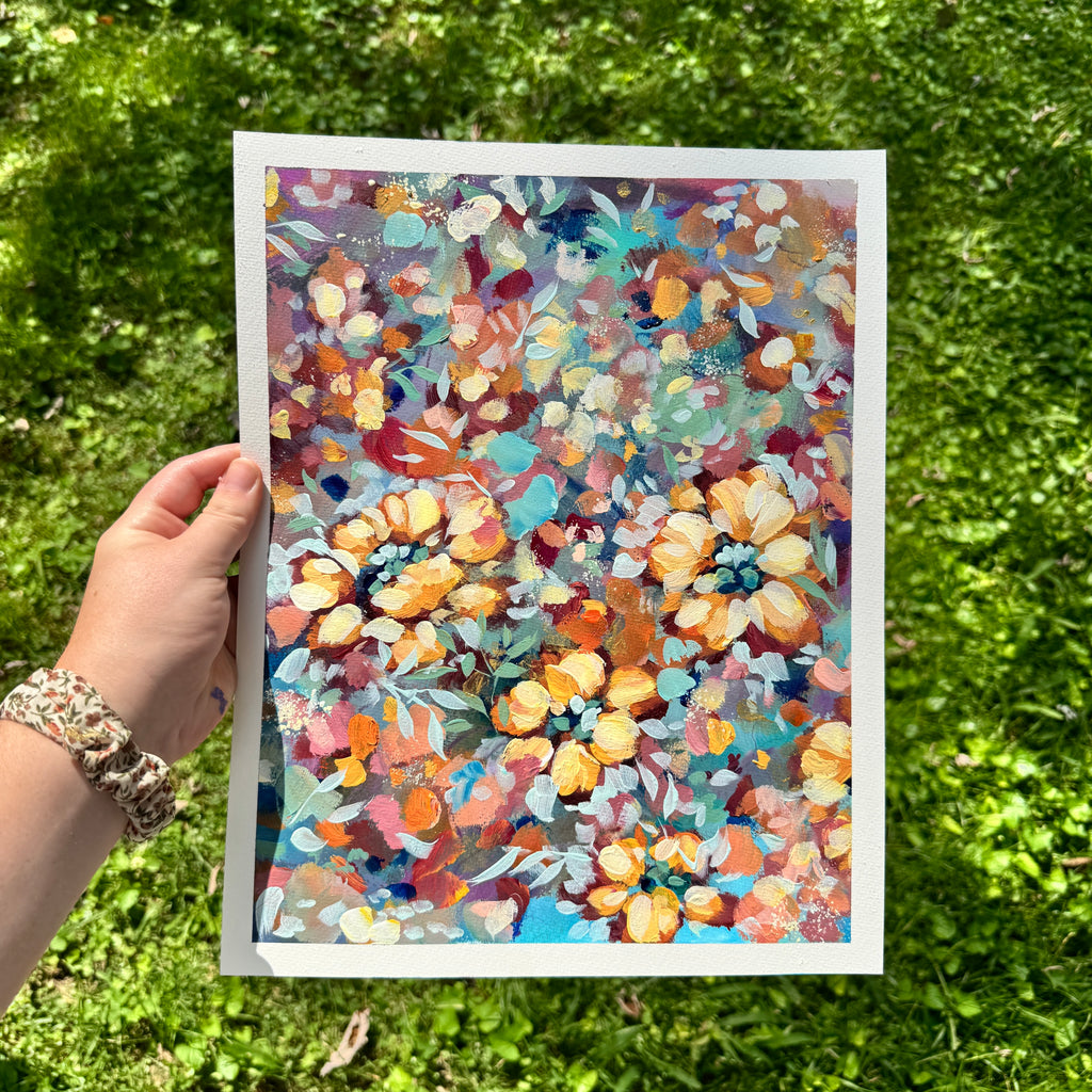 Original Ella’s Sunset Abstract Garden Art Paper No. 2