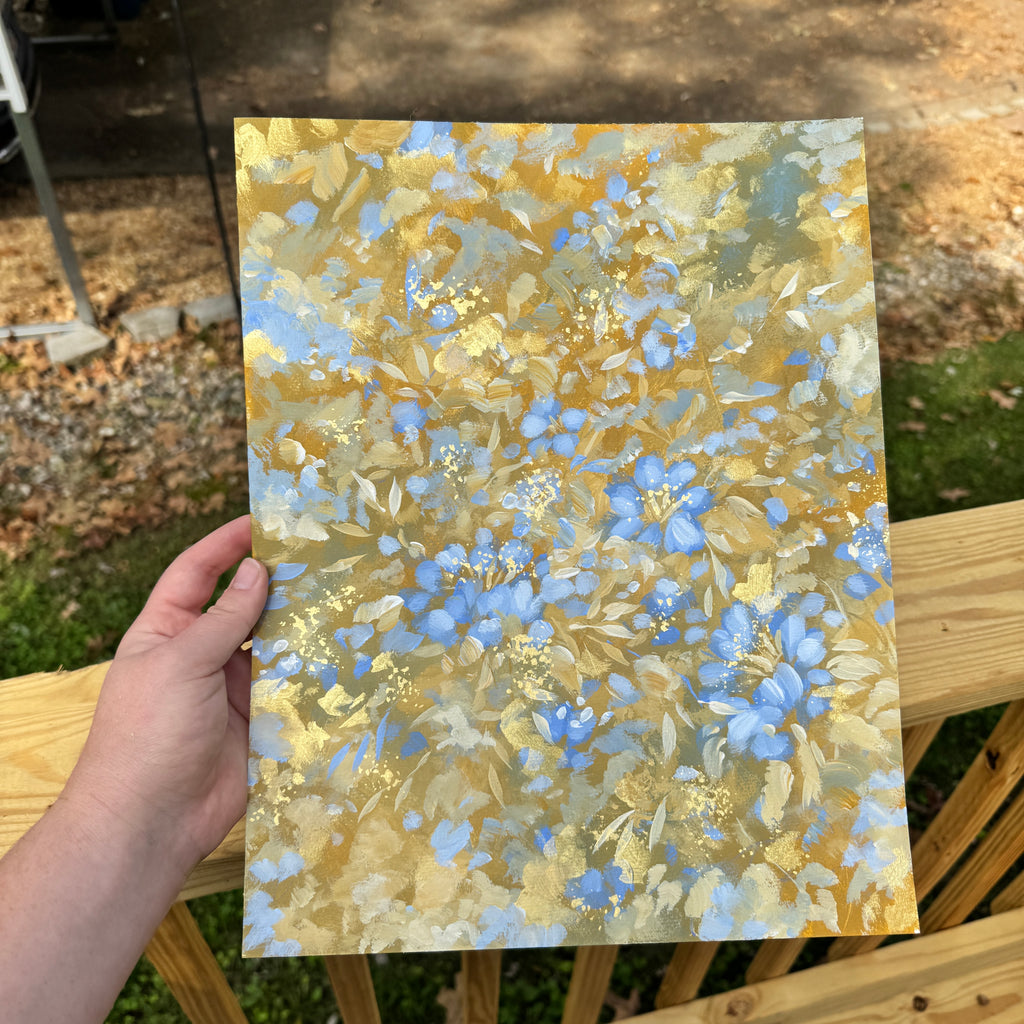Original Ella’s Abstract Garden Art Paper