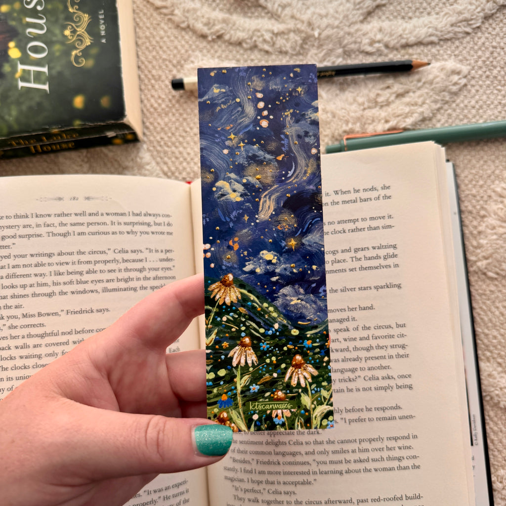 Moonlit Garden Double Sided Bookmark