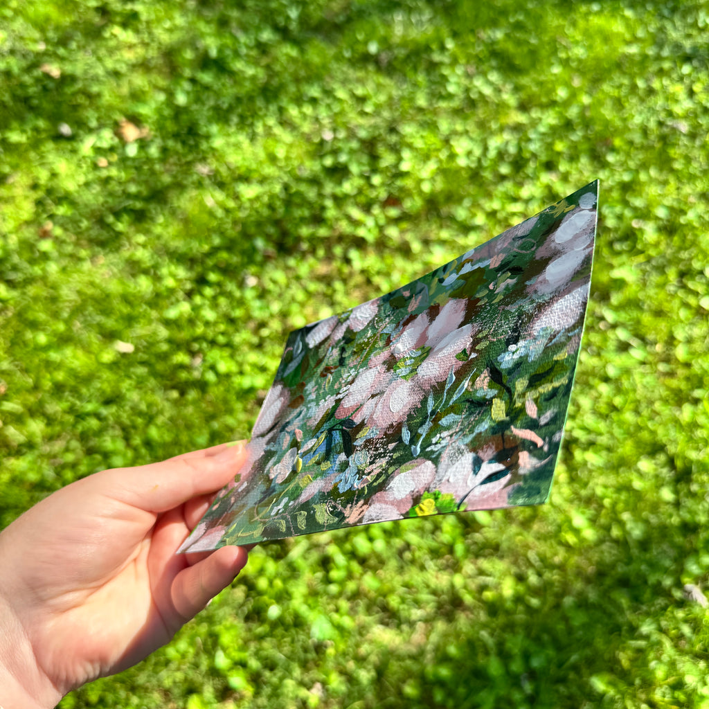 Original Soft Pink Florals Art Paper No. 9