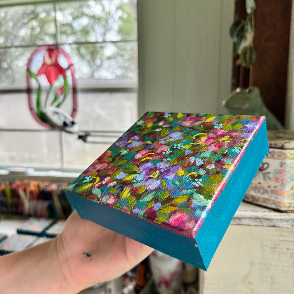 Colorful Florals Original Painted Canvas #2