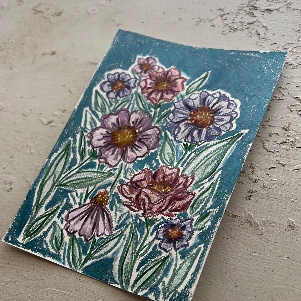 Floral Original Painted Watercolor Paper #23