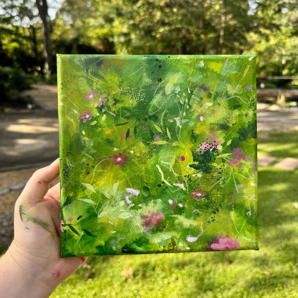 Overgrown Garden Original Painted Canvas #6