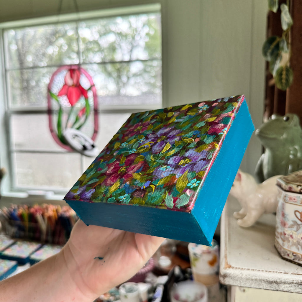 Colorful Florals Original Painted Canvas #7