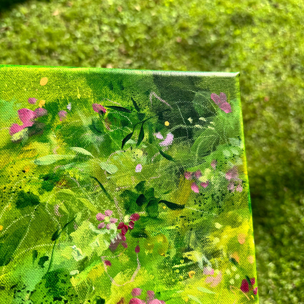 Overgrown Garden Original Painted Canvas #4