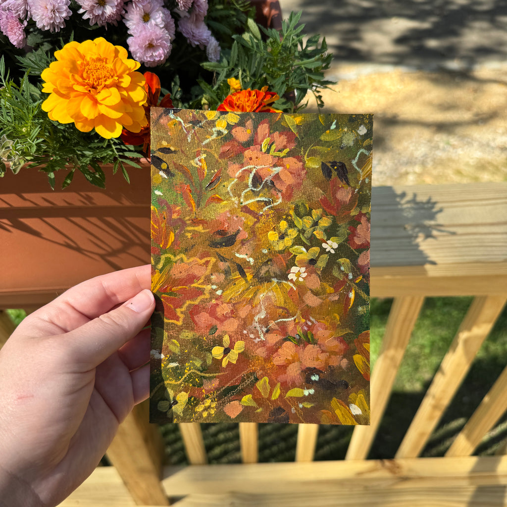 Original Fall Foliage Florals Art Paper No. 7