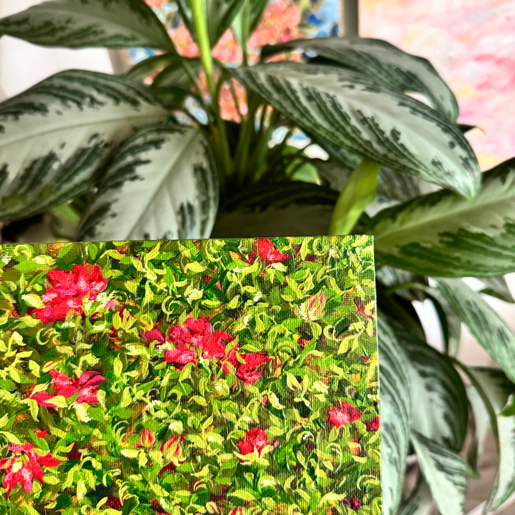 Floral Original Painted Flat Canvas No. 3