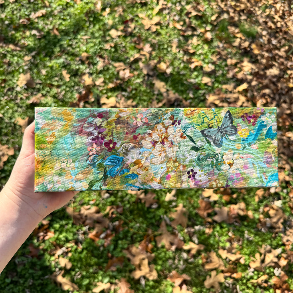 Butterfly Garden Original Painted Canvas #5