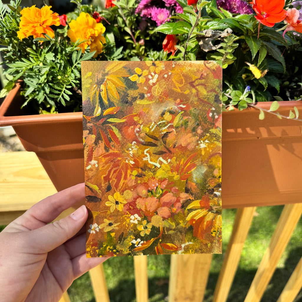 Original Fall Foliage Florals Art Paper No. 1