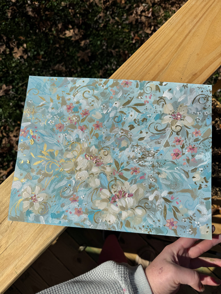 Original Ella’s Abstract Garden Art Paper