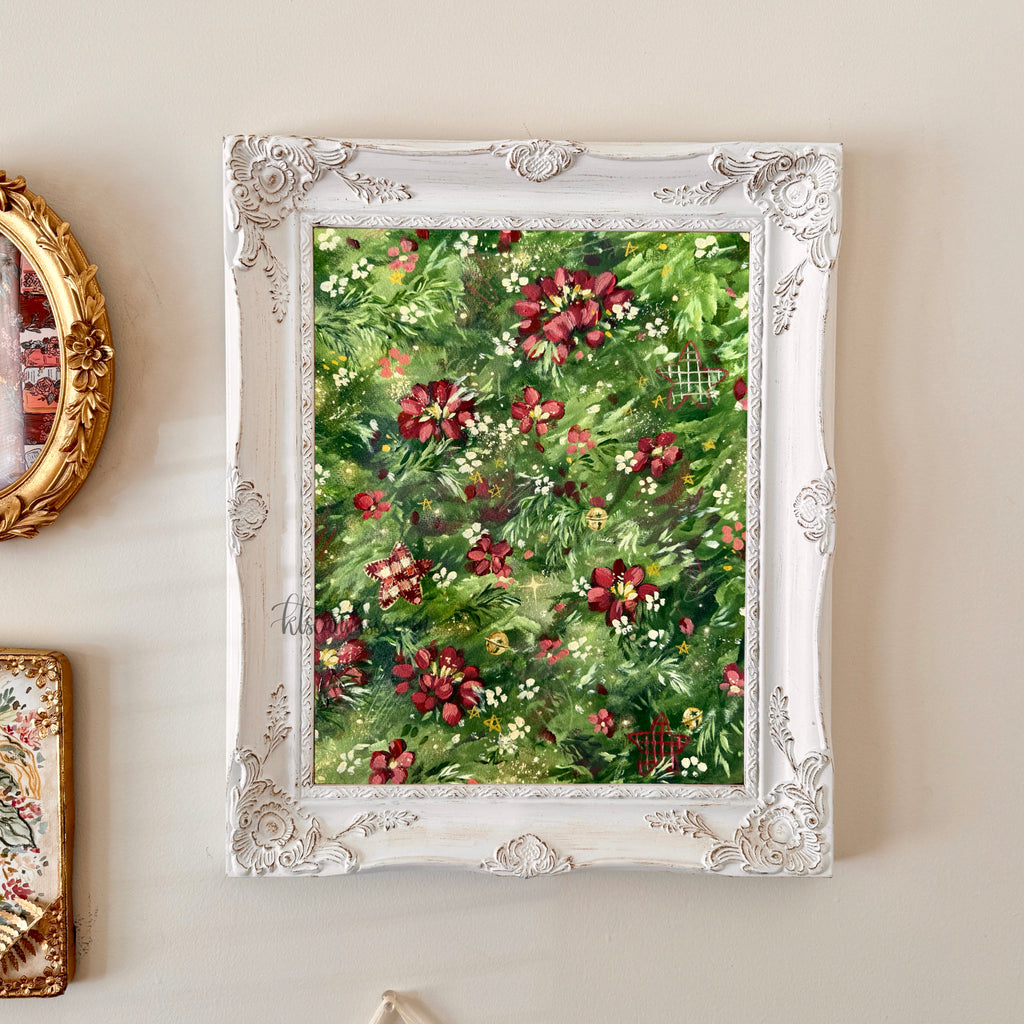 Ella’s Country Christmas Florals Art Print