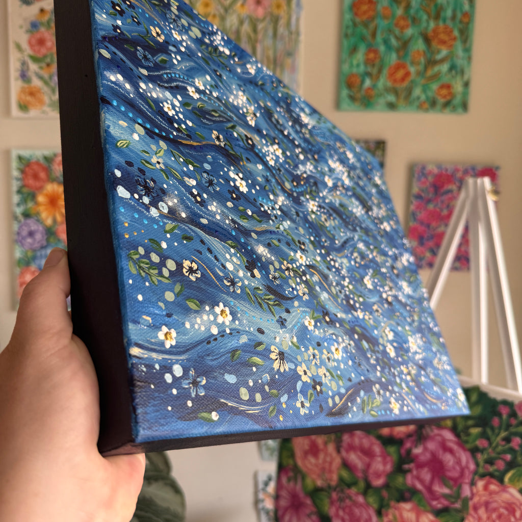 Floral Sea Original Painted Canvas