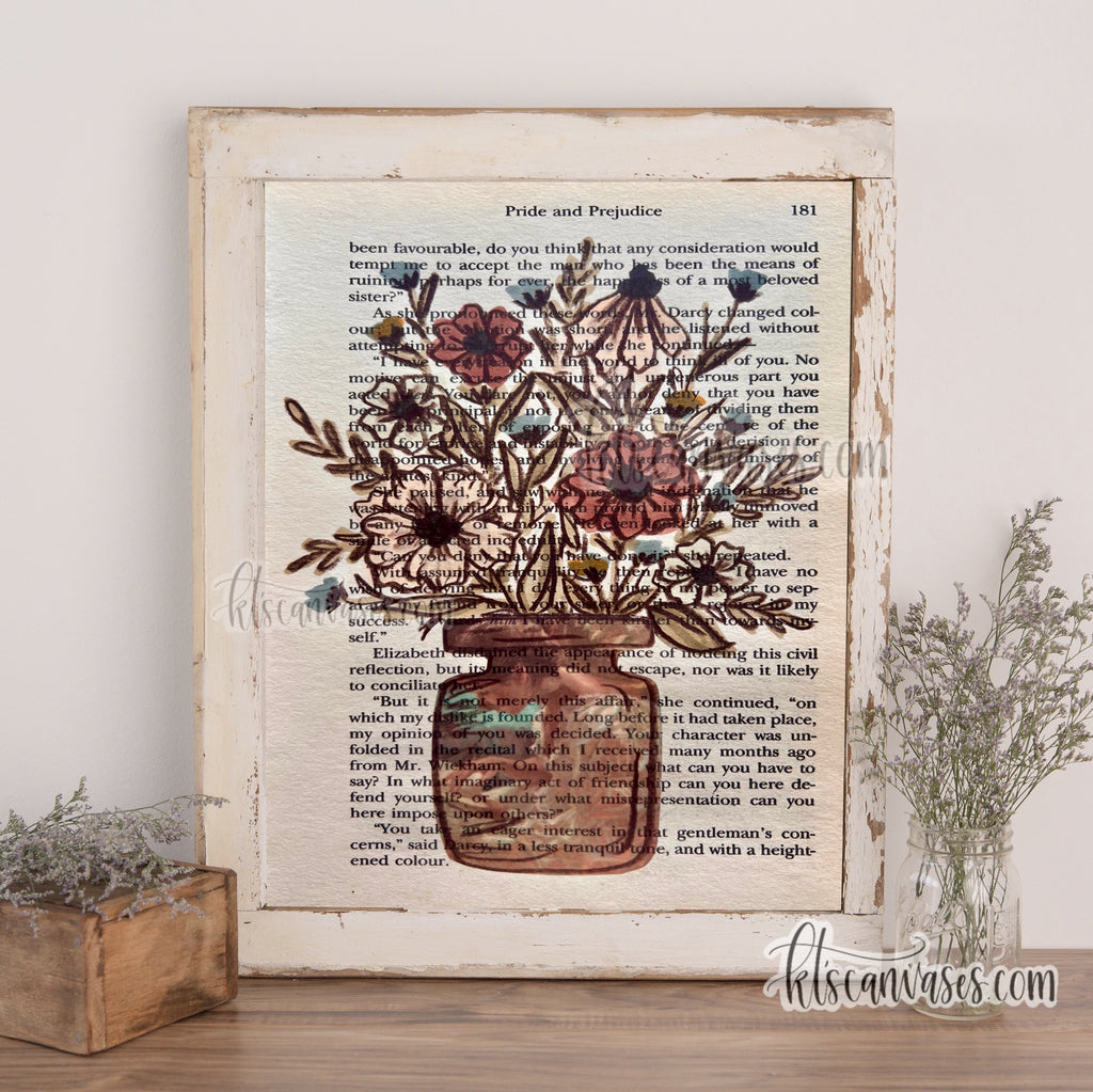 Bookish Florals No. 25 Art Print