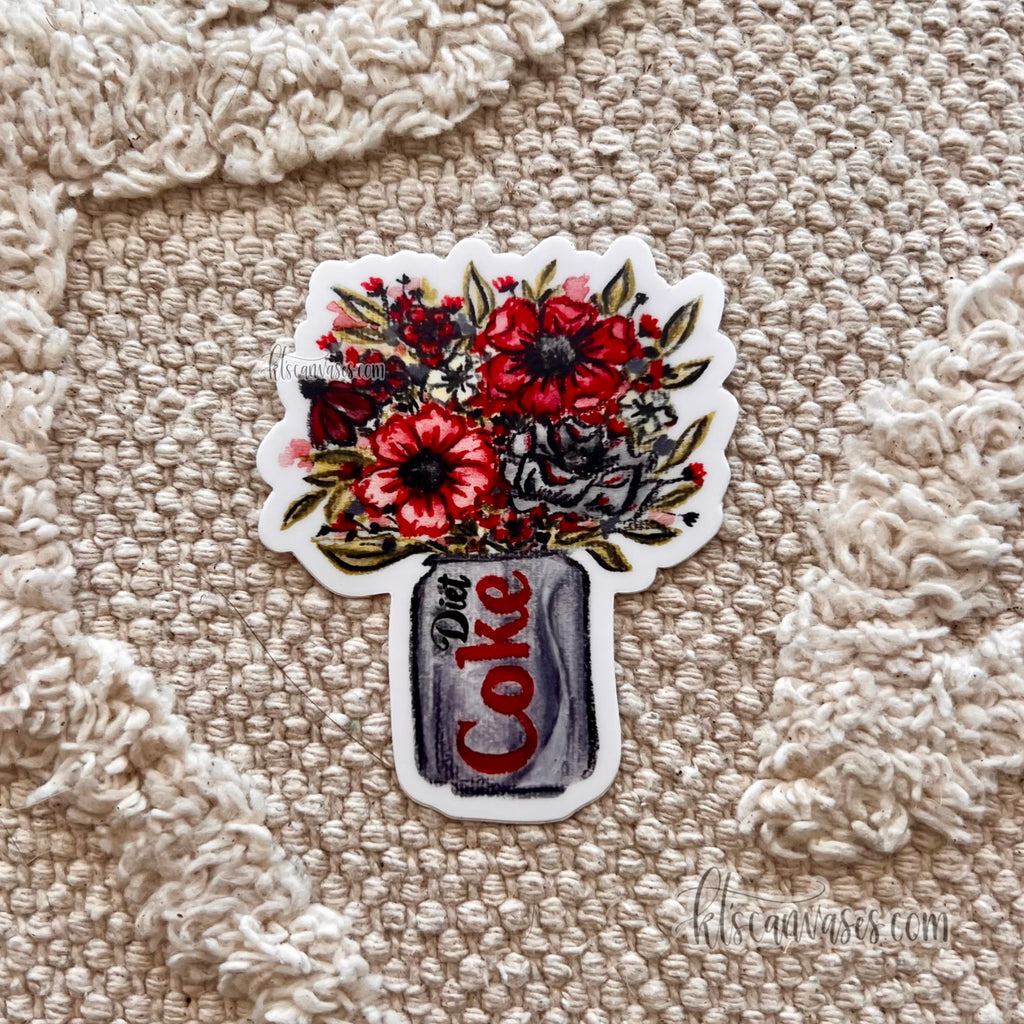 Soda Can Florals No. 3 Sticker