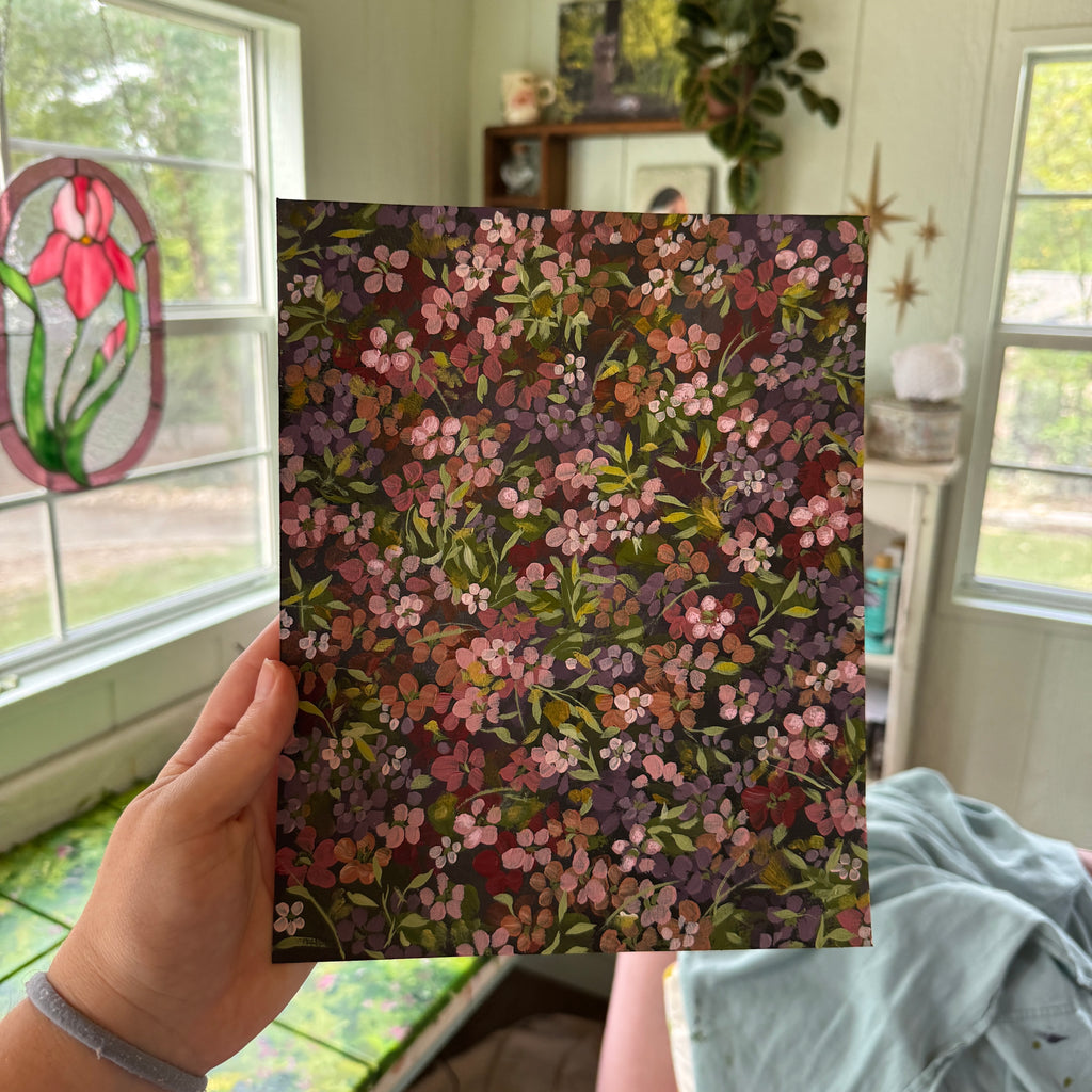Original Ella’s Moody Abstract Garden Art Paper No. 1