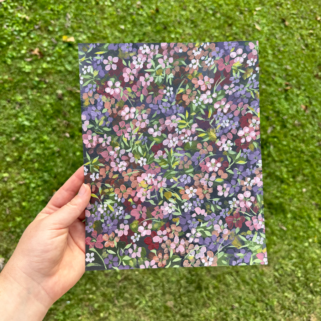 Original Ella’s Moody Abstract Garden Art Paper No. 1