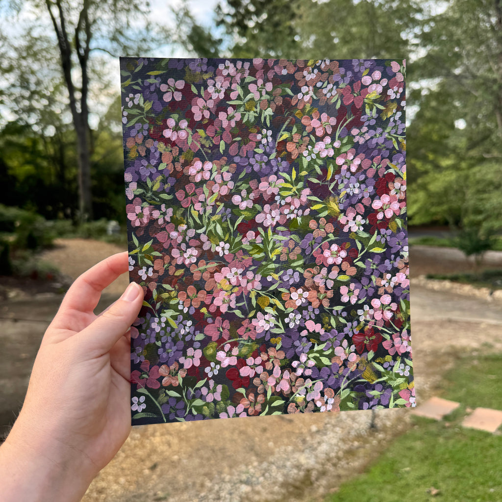 Original Ella’s Moody Abstract Garden Art Paper No. 1