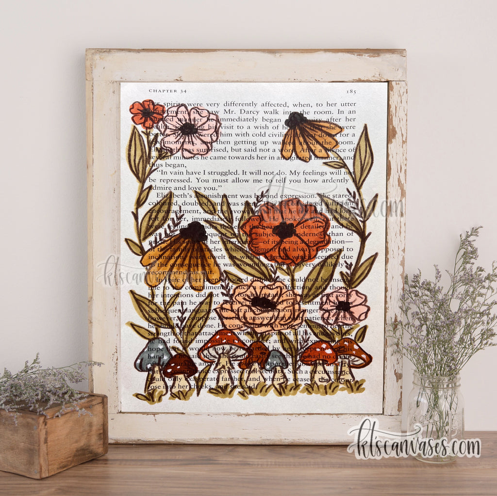 “How ardently I admire and love you” Florals Art Print