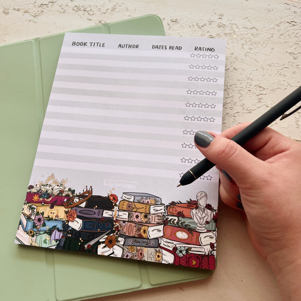 Tracker Notepage Book Tracker Notepad 50 sheets (7 x 9 in.) – KT's Canvases