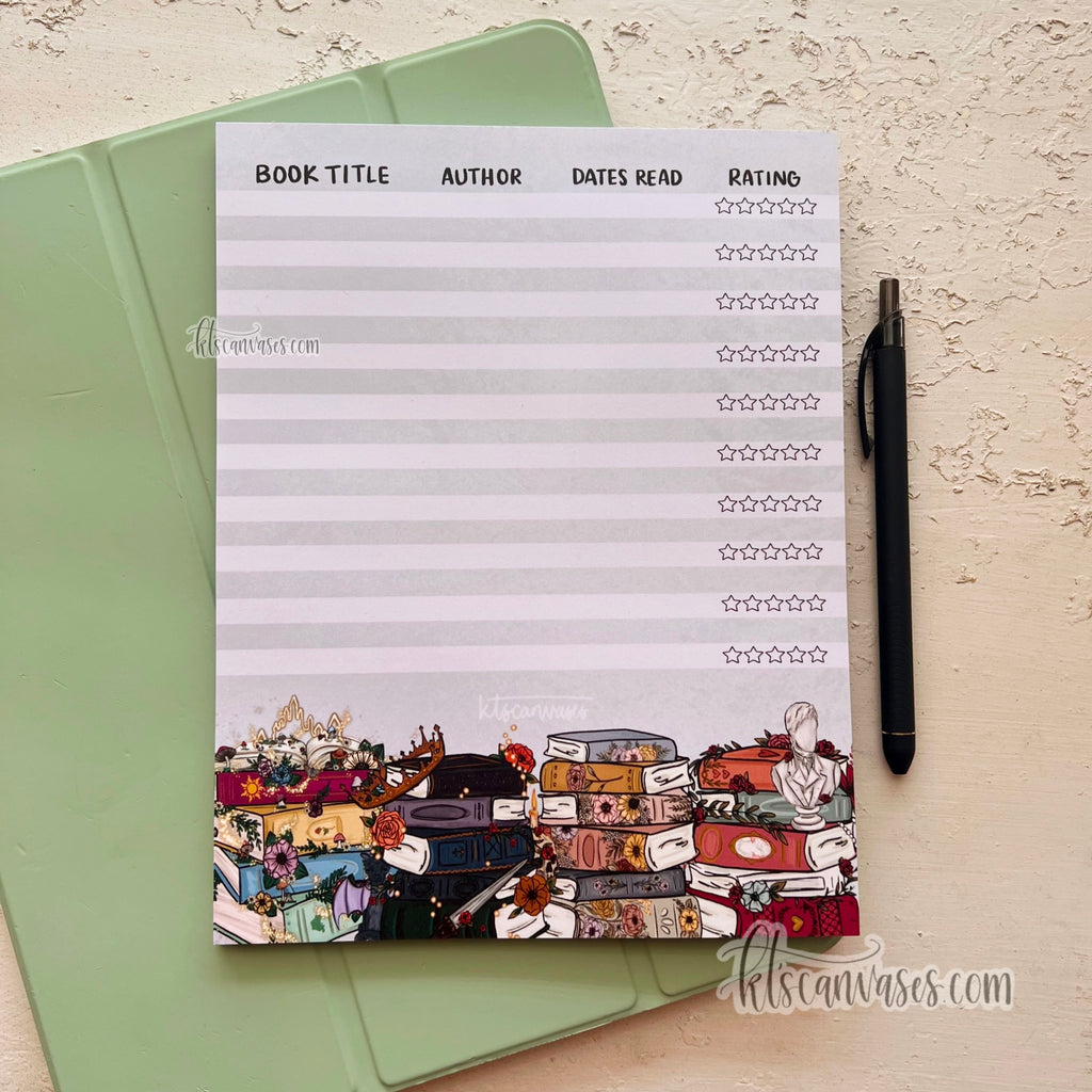 Tracker Notepage Book Tracker Notepad 50 sheets (7 x 9 in.) – KT's Canvases