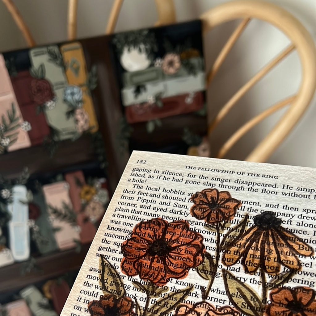 Fellowship Floral Book Page Art Print