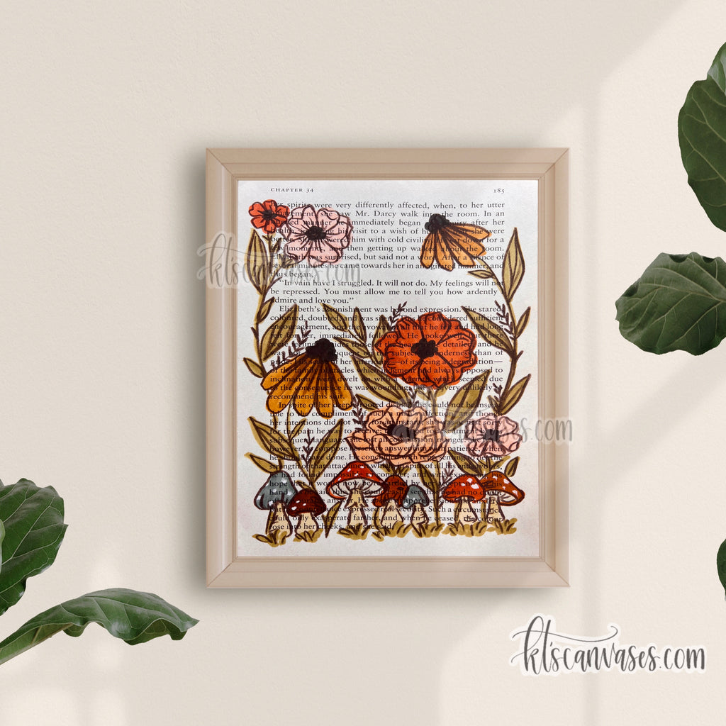 “How ardently I admire and love you” Florals Art Print