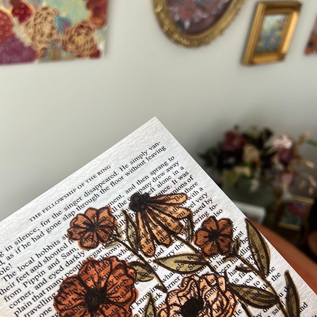 Fellowship Floral Book Page Art Print