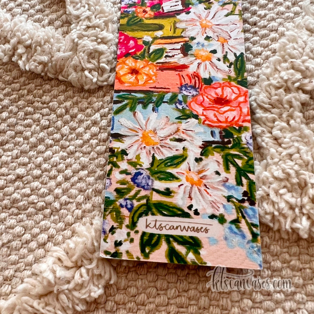 Colorful Book Stack Double Sided Bookmark