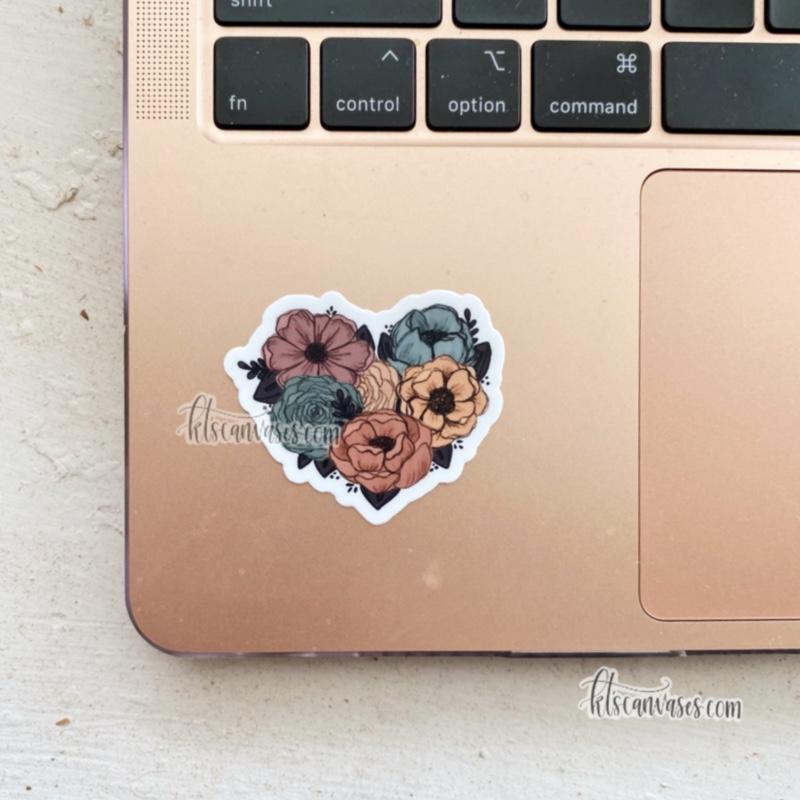 Mini Floral Heart Sticker