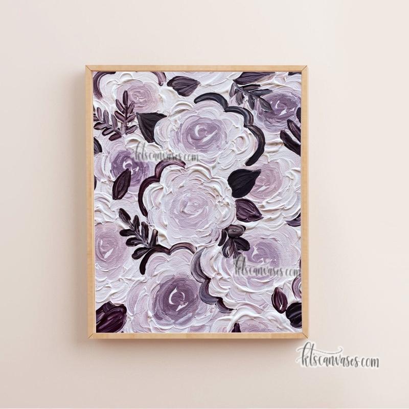 Purple Monochromatic Florals Art Print