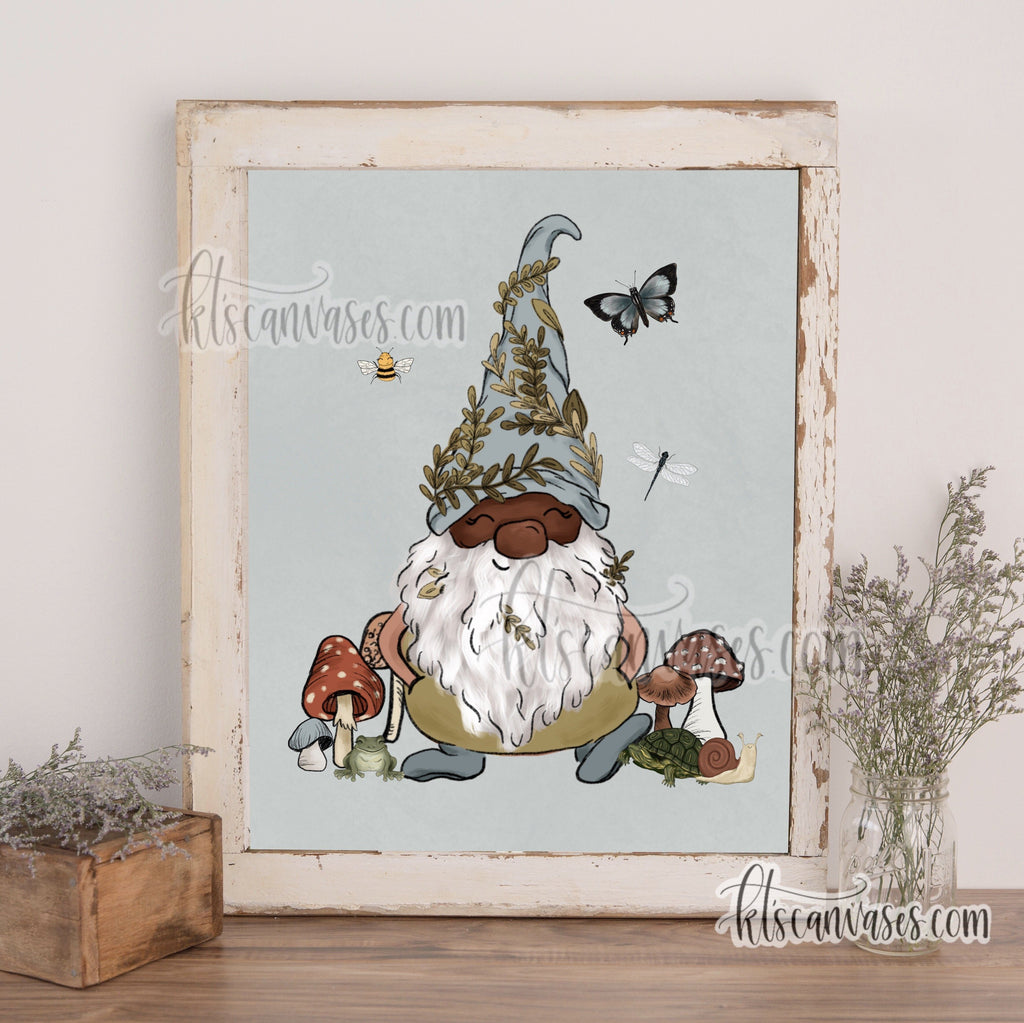 Jingles the Garden Gnome Art Print
