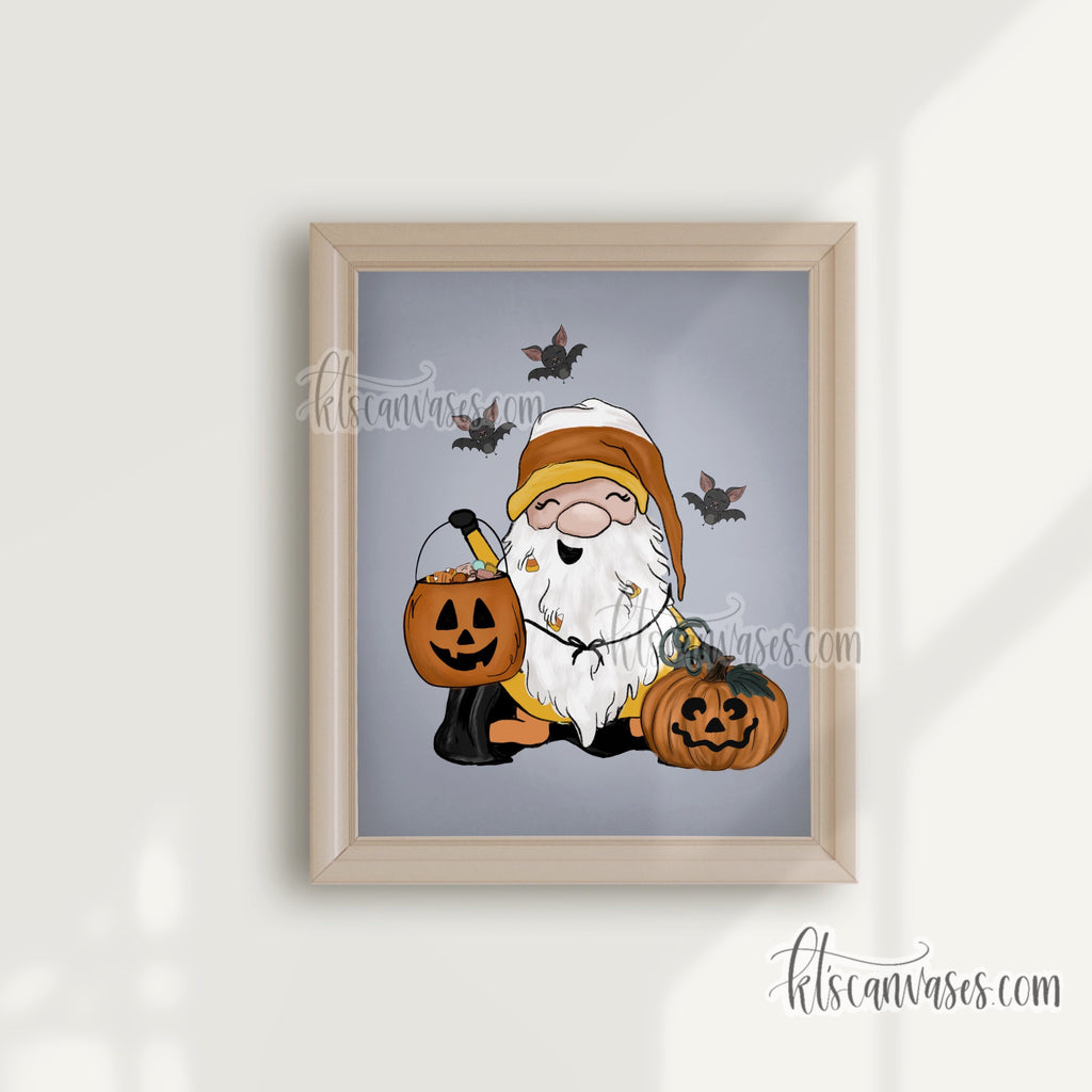 Jolly the Spooky Gnome Art Print