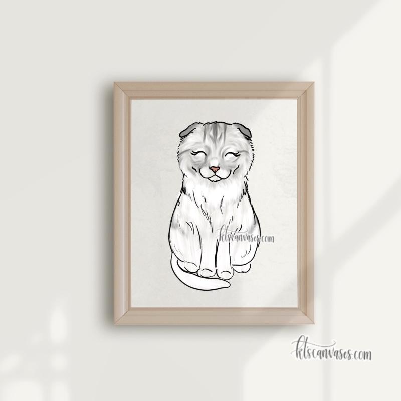 Choose Your SCOTTISH FOLD CAT Art Print