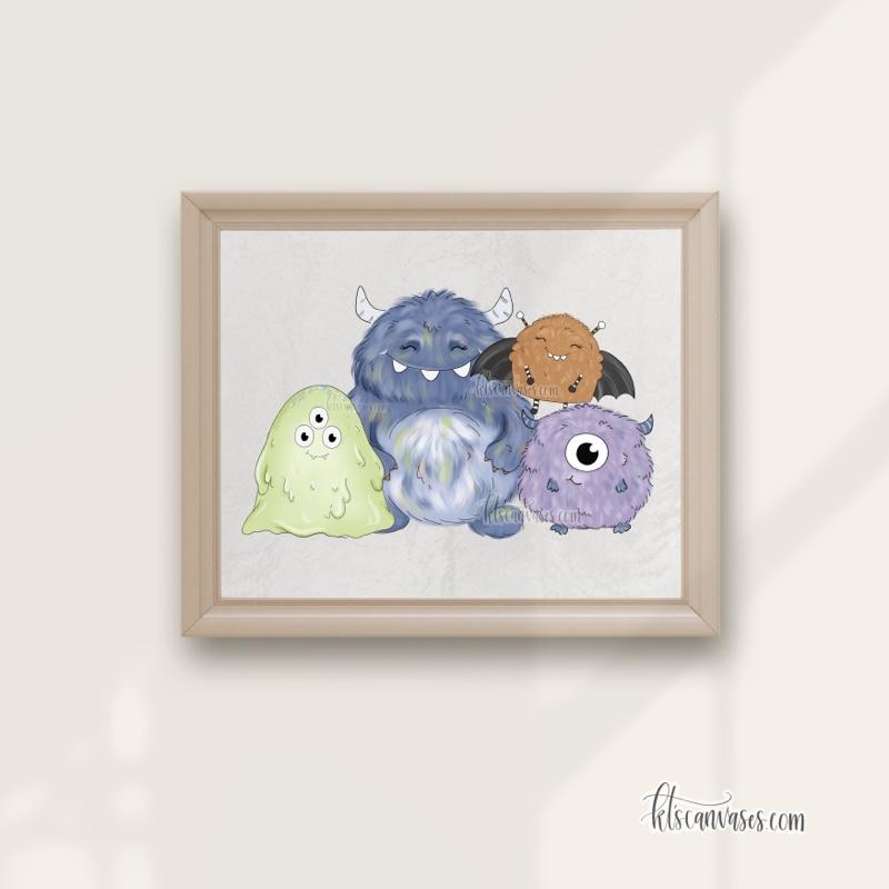 Monster Friends Art Print