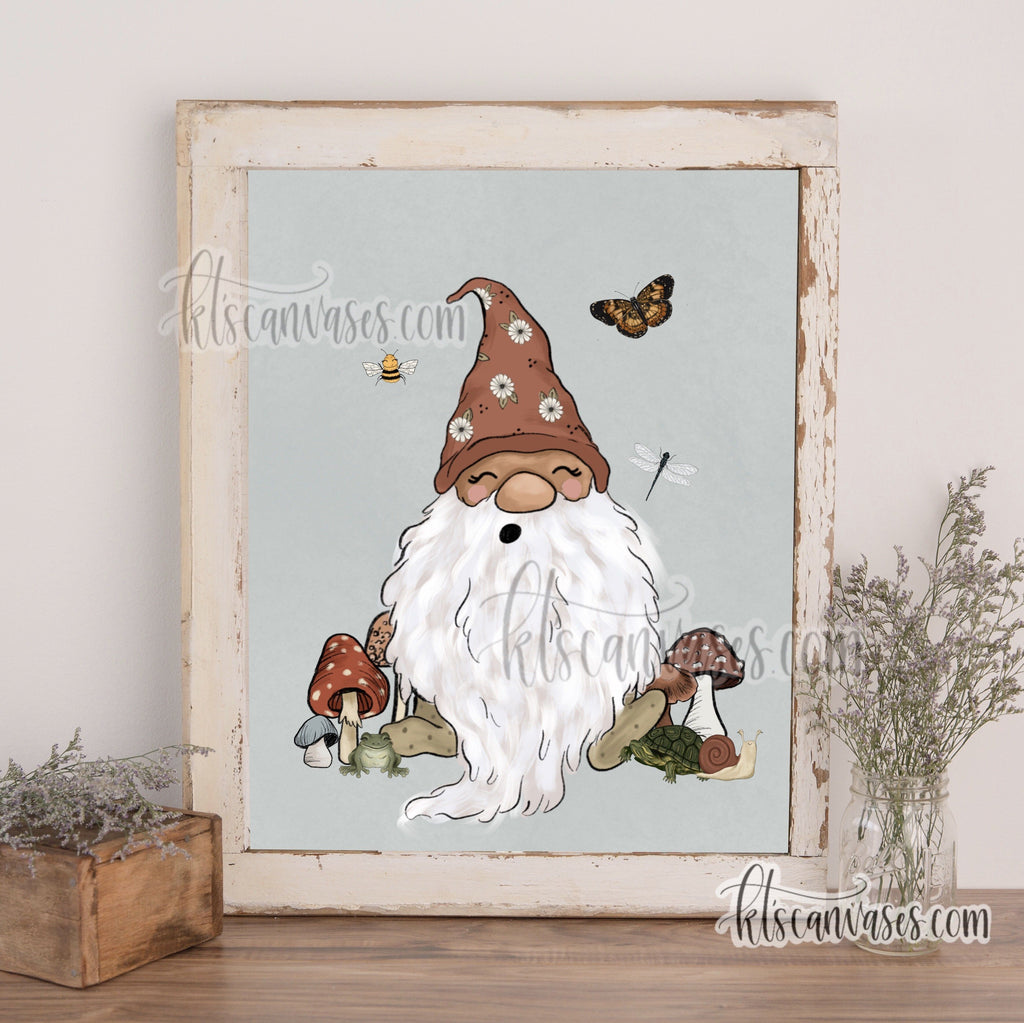 Bernard the Garden Gnome Art Print