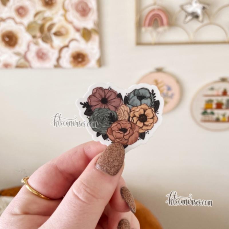 Mini Floral Heart Sticker