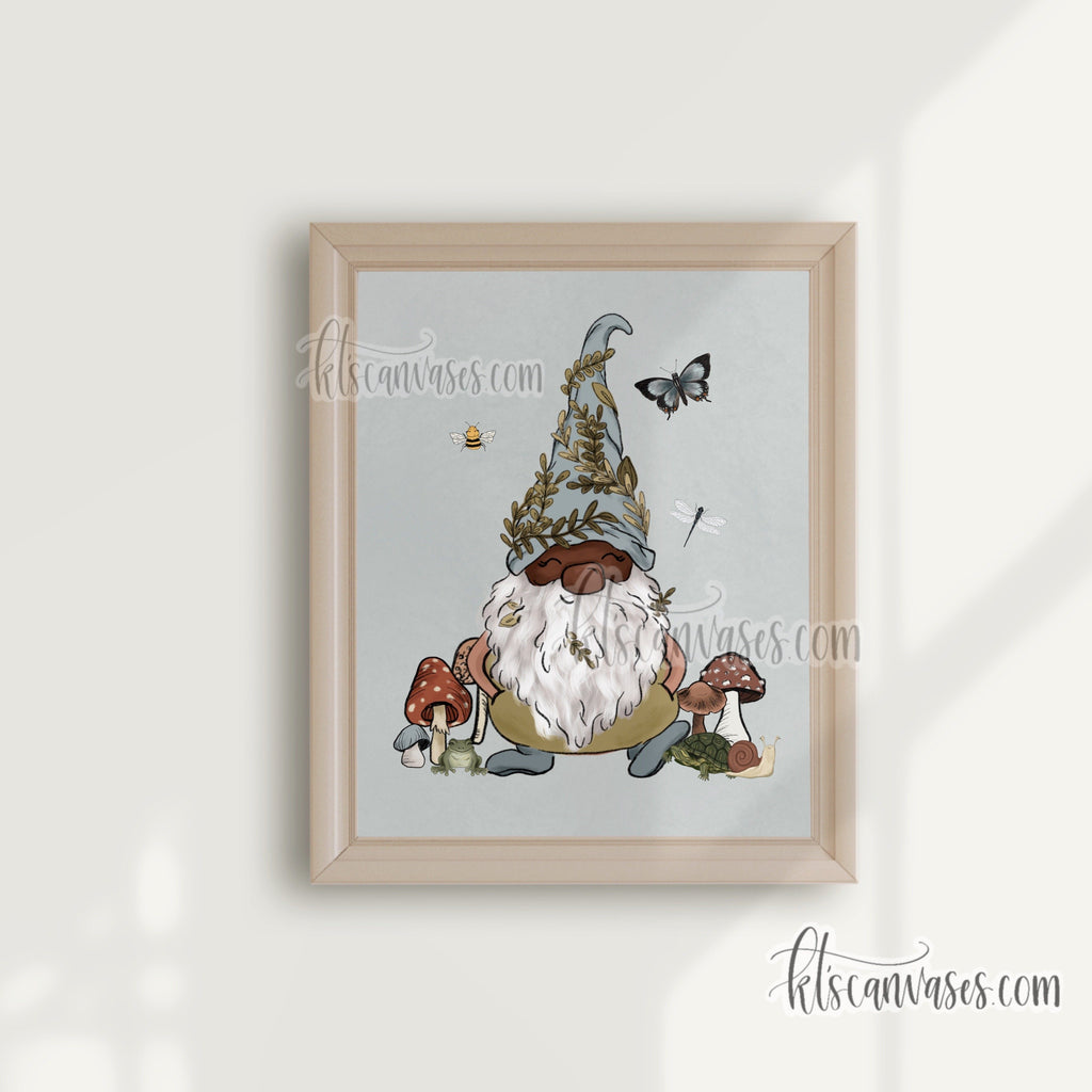 Jingles the Garden Gnome Art Print
