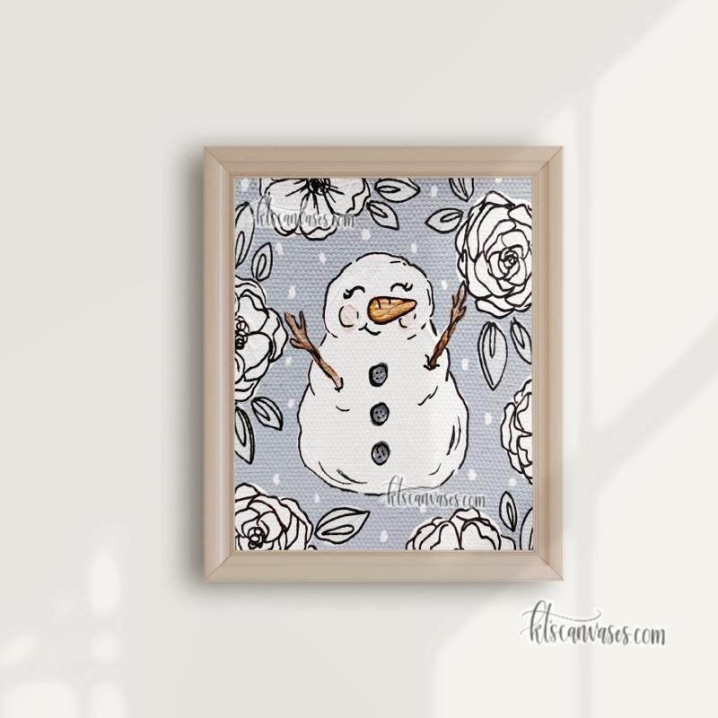 Little Snowman Art Print