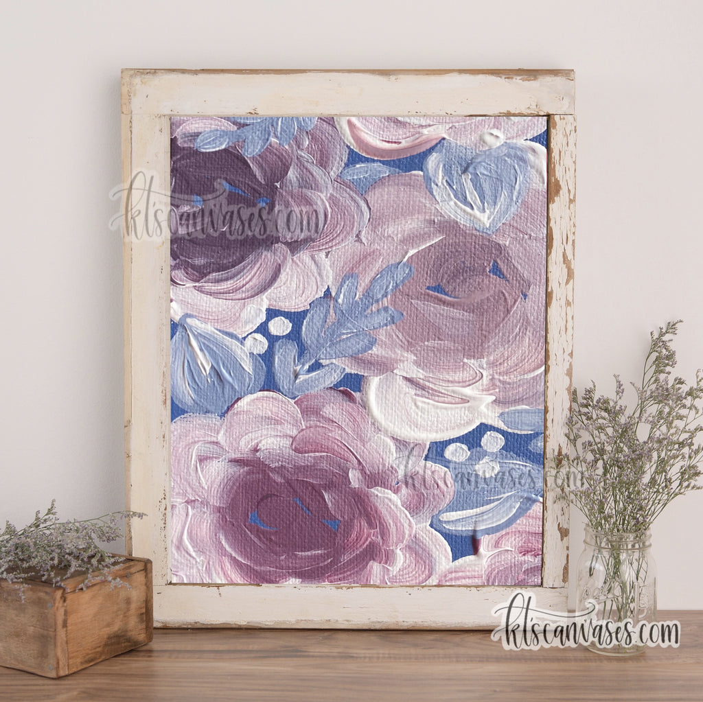 Periwinkle Florals Art Print
