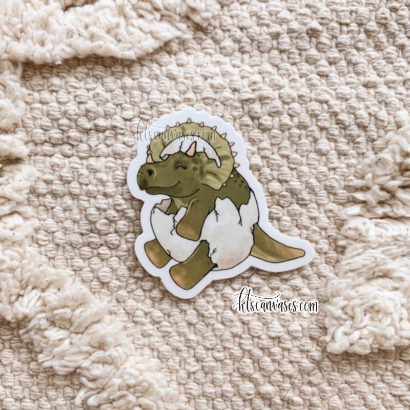 Mini Baby Triceratops Sticker