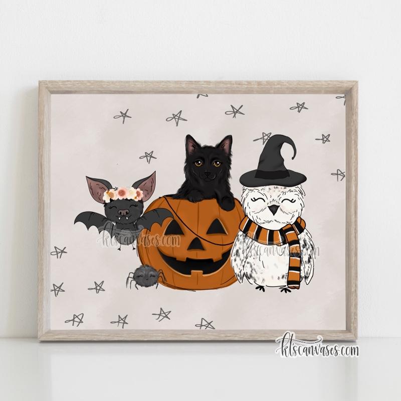 Spooky Friends Art Print