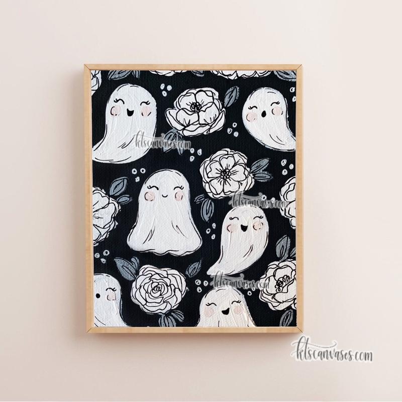 Ghostly Florals Art Print