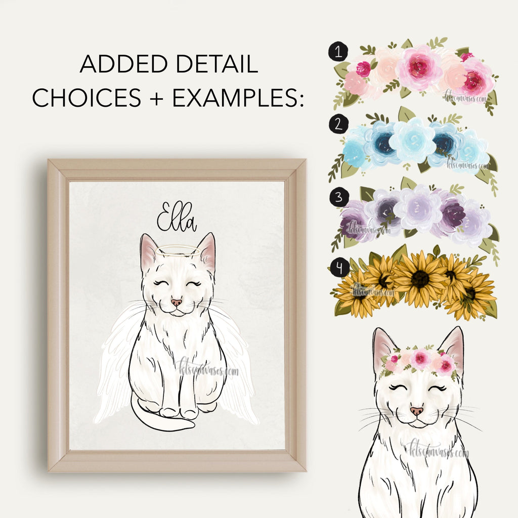 Choose Your WHITE CAT Art Print