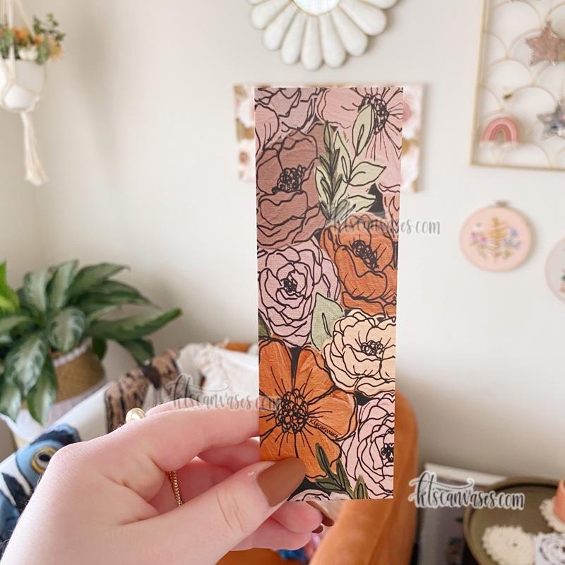 Floral Books Double Sided Bookmark